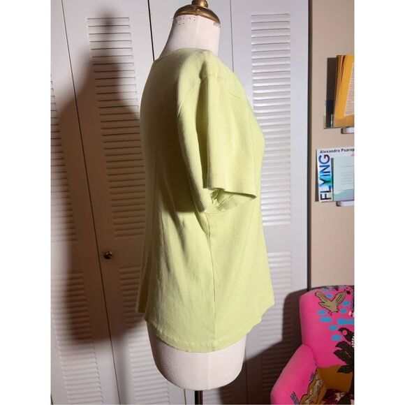 Vintage | Women’s | Blouse | Size S/M | Lime Green Sequined Floral Top - Picture 5 of 5